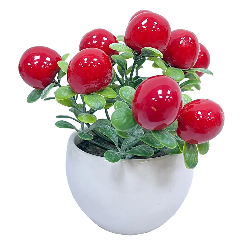 Artificial Plant Creative Small Potted Plant Desktop Decoration Office Decoration Living Room Bonsai Fortune Fruit Decoration